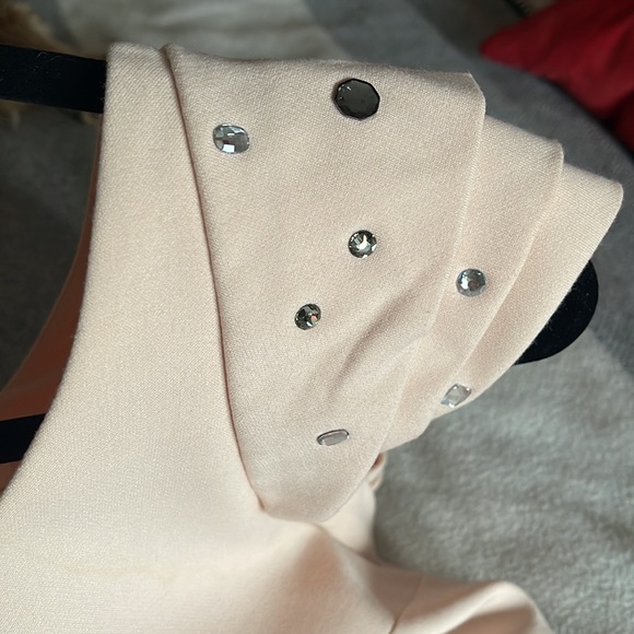 Maje midi dress in light pink with detailed shoulders- women’s dress - Picture 5 of 7